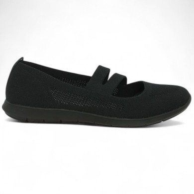 Women's Black Pull Up Ballerina in Large Size