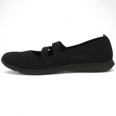 Women's Black Pull Up Ballerina in Large Size