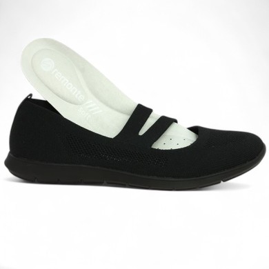 Women's Black Pull Up Ballerina in Large Size