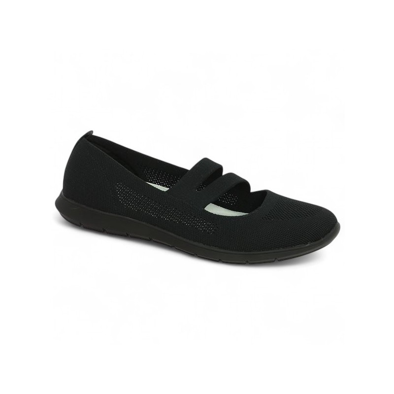 Women's Black Pull Up Ballerina in Large Size