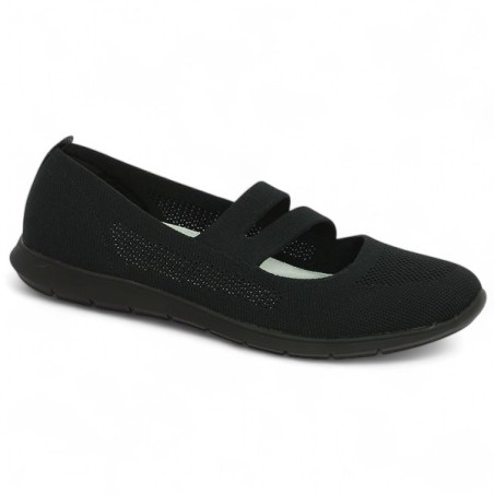 Women's Black Pull Up Ballerina in Large Size