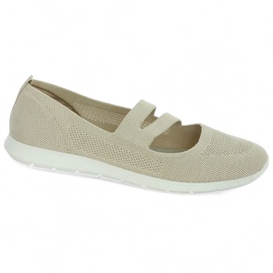 R7102-60 ballerine beige souple Remonte 42, 43, 44, 45, vue profil