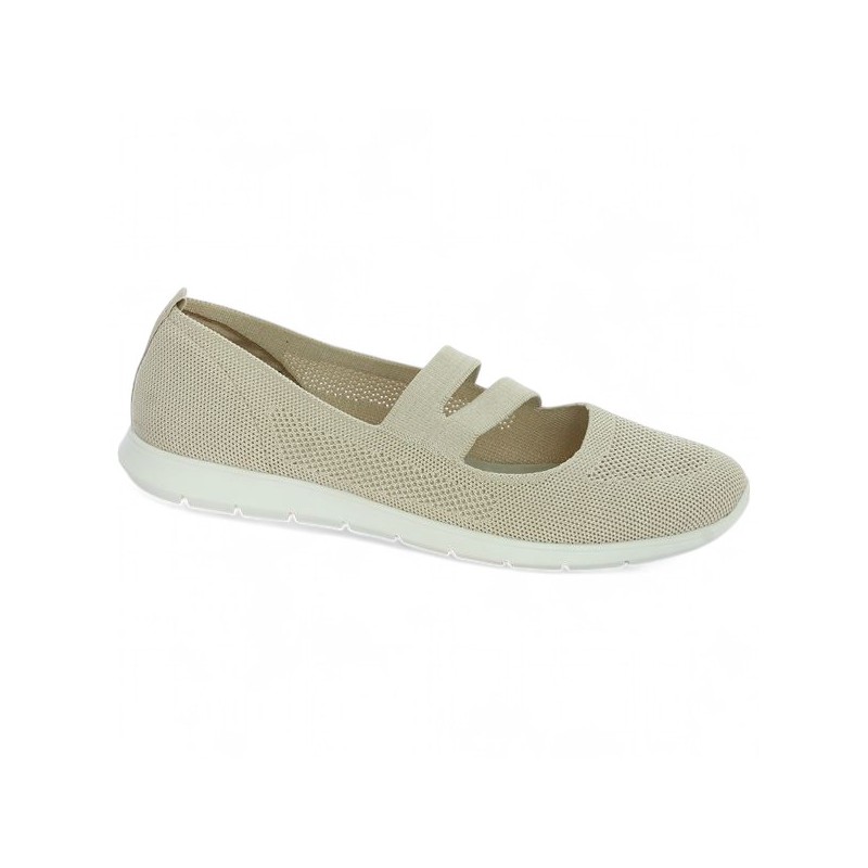 Tia - R7102-60 Ballerine sport beige - Women's large size sneakers - Shoesissime