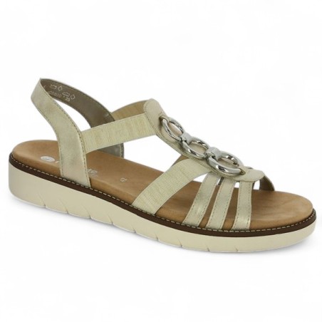 Nova - D2073-60 Sandale beige doré bijoux - Chaussures Remonte femme 42, 43, 44, 45 - Shoesissime Nova - D2073-60 Sandale beige doré bijoux - Chaussures Remonte femme 42, 43, 44, 45 - Shoesissime