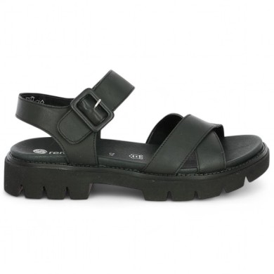Mel - Black Barefoot with thick and notched sole in large size - Shoes 42, 43, 44, 45 - Shoesissime