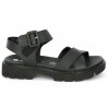Mel - Black Barefoot with thick and notched sole in large size - Shoes 42, 43, 44, 45 - Shoesissime