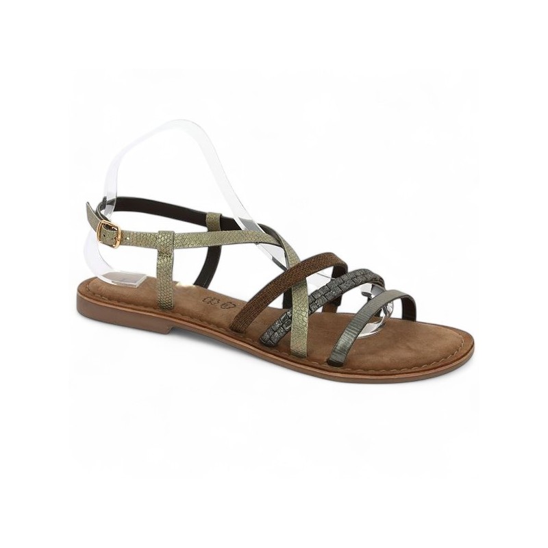 Nisha - Multi-strap fashion flat sandal - Sandals Large Sizes - Shoesissime