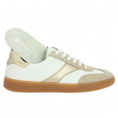 Louisy - D2C01-81 Baskets plate semelle beige - Baskets Remonte grande taille - Shoesissime