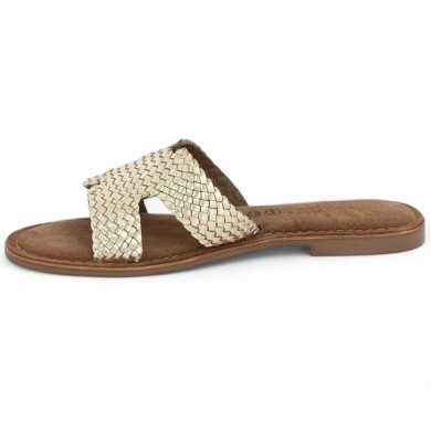 claquette femme dorée 42, 43, 44, 45 Shoesissime, vue intérieure