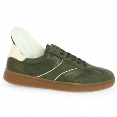 Baskets tendance vert kaki grande taille femme Shoesissime, vue détails