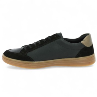 Baskets mode femme grande taille noir et léopard Remonte, vue intérieure