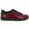 D2E01-33 Baskets grande taille femme vernis bordeaux Remonte, vue coté