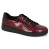 D2E01-33 Sneakers vernis bordeaux Remonte 42, 43, 44, 45 femme, vue profil
