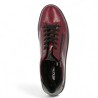 D2E01-33 Baskets femme grande taille bout rond vernis bordeaux Remonte 42, 43, 44, 45 femme, vue dessus