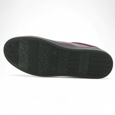 Baskets femme confort grande taille vernis bordeaux Shoesissime Remonte, vue semelle