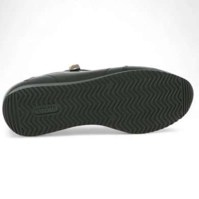 April - D0H11-03 Baskets noire Remonte lacets ruban - Baskets Remonte grande taille - Shoesissime