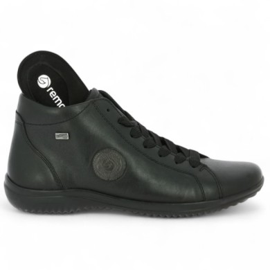 Baskets femme 42, 43, 44, 45 semelle amovible cuir noir Shoesissime, vue détails