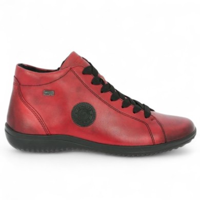 D1E71-35 Baskets femme rouge 42, 43, 44, 45 Remonte confort, vue coté