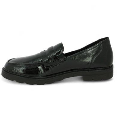Mocassin confort vernis noir grande pointure femme Shoesissime, vue intérieure