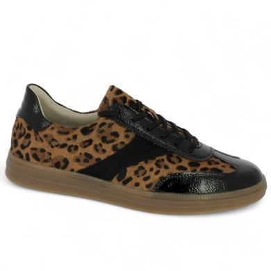 D2C01-91 Sneakers léopard femme 42, 43, 44, 45 Shoesissime, vue profil