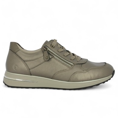 D1G08-92 Baskets bronze 42, 43, 44, 45 femme Remonte Shoesissime, vue coté
