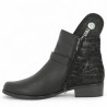 Bottines noire confort petit talon semelle orthopédiques femme grande pointure Shoesissime, vue détails
