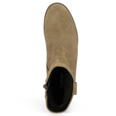 Bottine grande taille Gabor croute de cuir camel 8, 8.5, 9, 9.5 femme Shoesissime, vue dessus