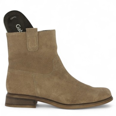 Galice - 72.790.34 Camel velvet boots - Gabor large size boots - Shoesissime