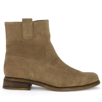 72.790.34 Bottine Gabor croute de cuir camel 8, 8.5, 9, 9.5 femme Shoesissime, vue coté