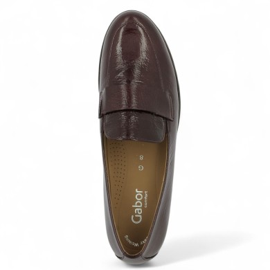 Mocassin grande taille femme vernis bordeaux 42, 42.5, 43, 44 Shoesissime, vue dessus