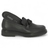 Laury - 72.554.67 Moccasin black thick sole - Moccasin femme tendance 42, 43, 44, 45 - Shoesissime