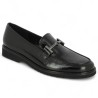 75.211.97 Mocassin Gabor grande taille cuir vernis noir et chaine Shoesissime, vue profil