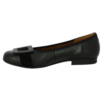 chaussure Gabor grande taille femme cuir noir plate, vue intérieure