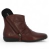 Naly - Large boot in supple, lightweight burgundy leather - Josef Seibel large boots - Shoesissime
