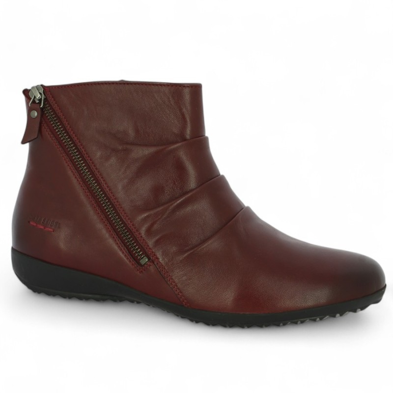 Naly - Large boot in supple, lightweight burgundy leather - Josef Seibel large boots - Shoesissime