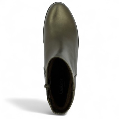 Dina - Gabor 72.071.15 leather bronze ankle boots - Large size ankle boots - Shoesissime