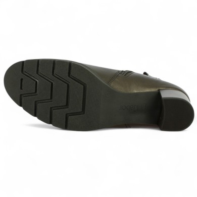 Dina - Bottines Gabor 72.071.15 cuir bronze à talon – Bottines à talon grande taille - Shoesissime