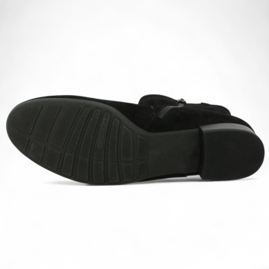 Bottine basique et chic Gabor nubuck noir velours grande pointure femme 42 43 44 45 Shoesissime, vue semelle