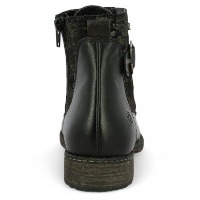 Linette - D4381-03 Bottines à lacets marron noir Remonte - Bottines grande taille femme - Shoesissime