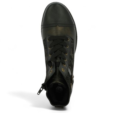 Boots femme 42, 43, 44, 45 Remonte bronze noir grande taille Shoesissime, vue dessus