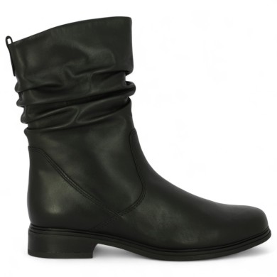72.793.57 boots Gabor cuir noir montantes grande pointure femme 8, 8.5, 9, 9.5 Shoesissime, vue coté