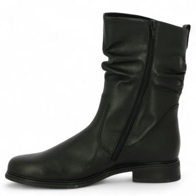 boots plate Gabor cuir noir grande taille femme avec fermeture éclair et semelle amovible, vue détails