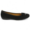 Gabor 74.166.17 chaussure plate élégante et confortable ballerine noir grande pointure, vue coté