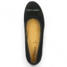 ballerine chic en cuir velours noir confortable grande pointure femme 8, 8.5, 9, 9.5 Shoesissime, vue dessus
