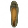 Chaussure plate chic et confortable en velours taupe grande pointure femme 42 4.5 43 44 Gabor Shoesissime, vue dessus