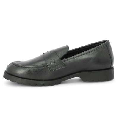Enola - Metallic leather loafer for women - Moccasin grande pointure - Shoesissime