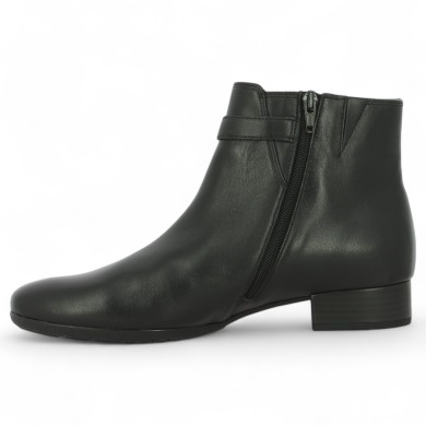 Brooke - Gabor large size boots in black leather - Boots for women 42, 42.5, 43, 44 - Shoesissime