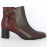 bottine à talons cuir bordeaux Gabor 42, 42.5, 43, 44 Shoesissime, vue coté