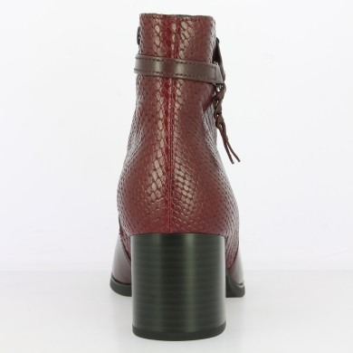 Sally - Gabor 75.692.27 heeled boots dark burgundy - plus size women's boots - Shoesissime