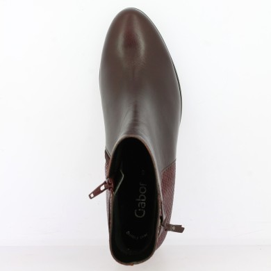 Sally - Gabor 75.692.27 heeled boots dark burgundy - plus size women's boots - Shoesissime